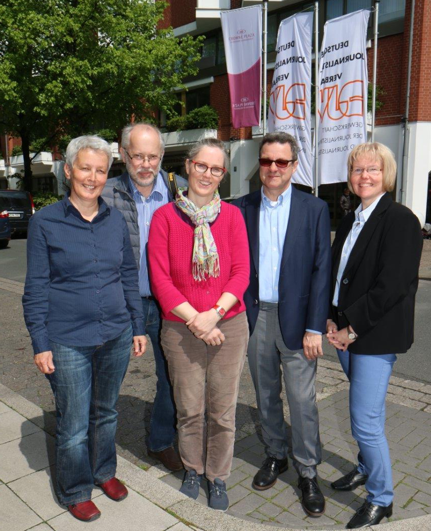  – Der neue Landesvorstand: (v.l.) Ines Goetsch, Hartmut Kern, Saskia Döhner, Dr. Frank Rieger (Vorsitzender), Meike Hakemeyer