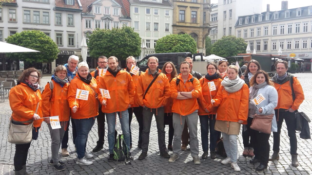  – Redakteurinne und Redakteure derBraunschweiger Zeitung beim Warnstreik / Foto: privat